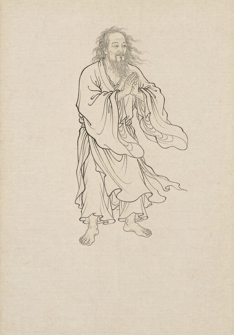 张三丰　白描写意